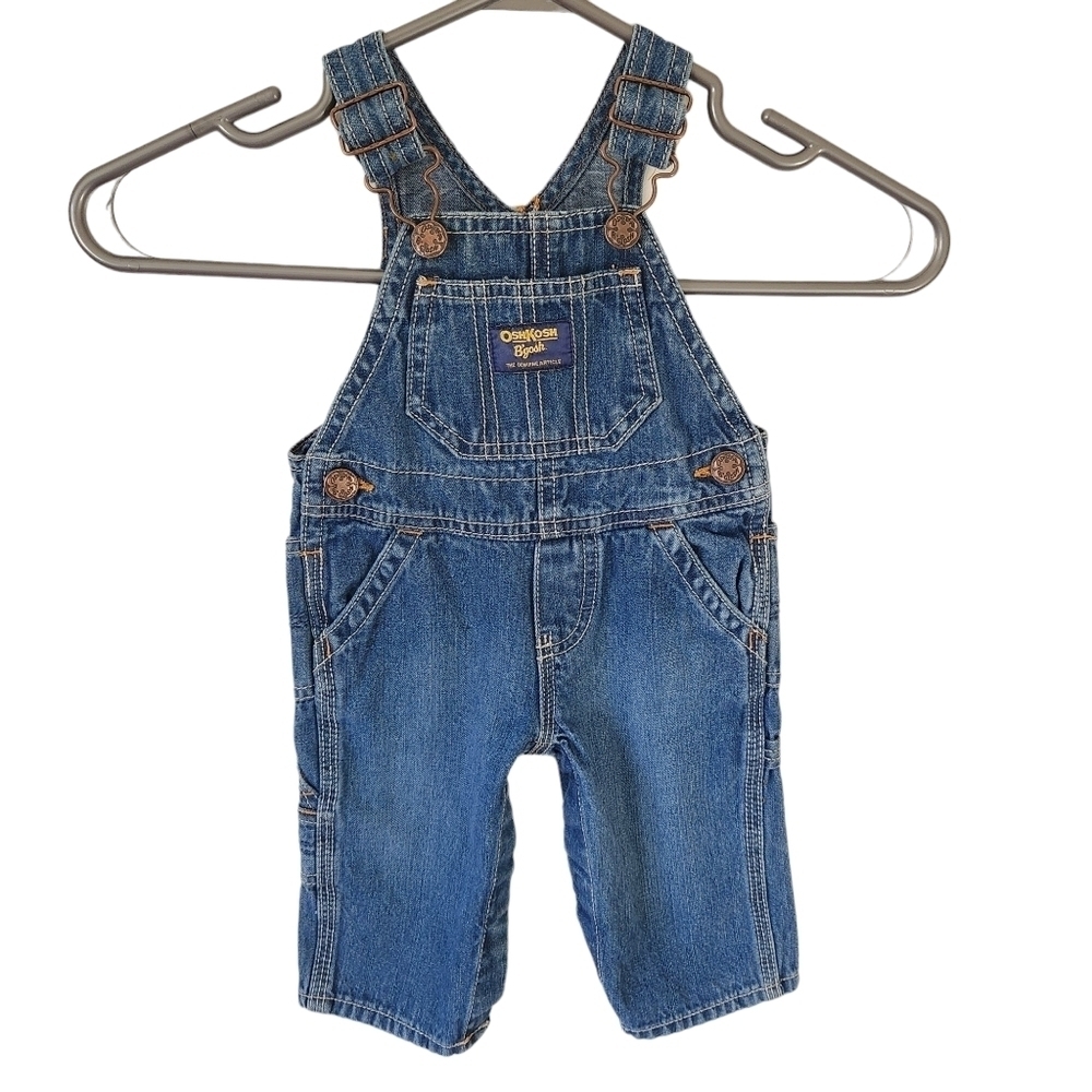 OshKosh B'gosh full length overalls, size 6 months